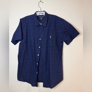 T408- U.S. Polo Assn. Dark Blue Short Sleeve Shirt